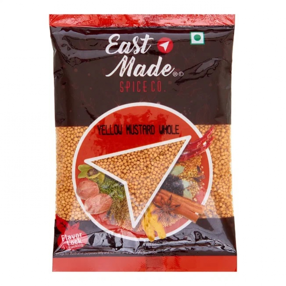 EASTMADE SPICES Yellow mustard whole Горчица жёлтая, целая 100г