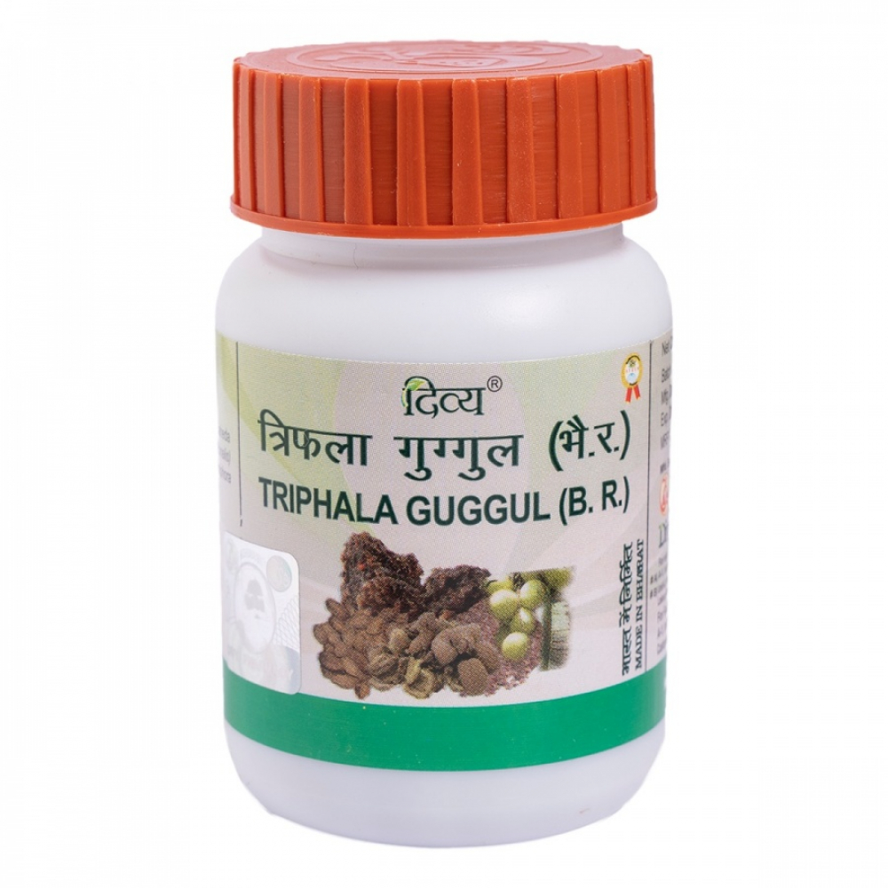 Divya Triphala Guggul Биологически активная добавка к пище Трифала Гуггул 60таб