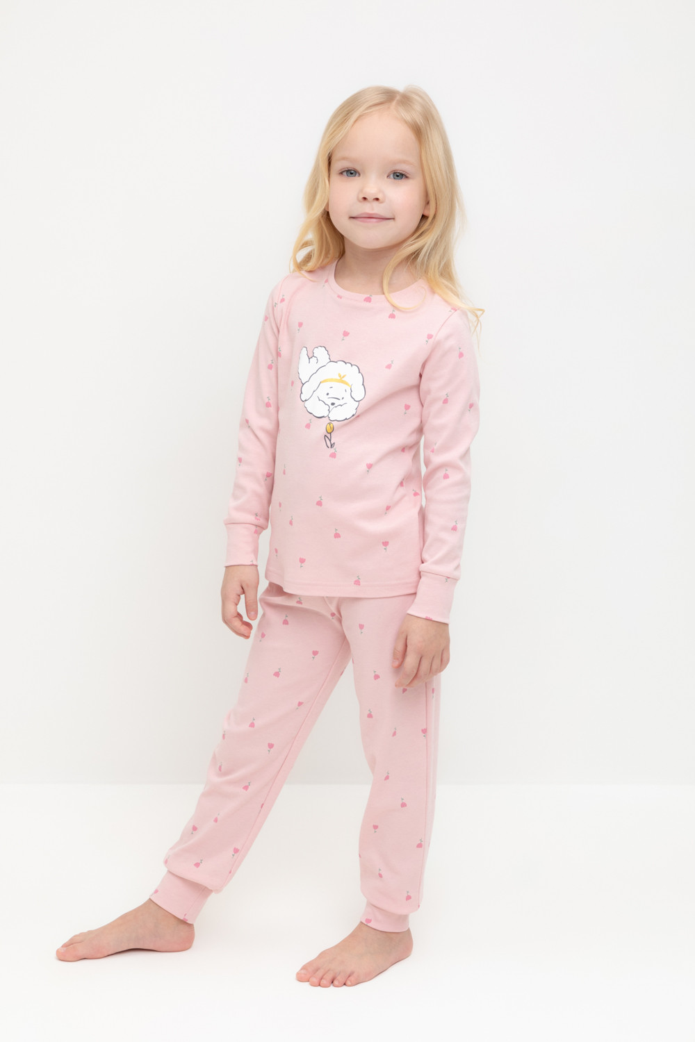 Crockid Пижама К 1621 розовый жемчуг, цветочная поляна Crockid