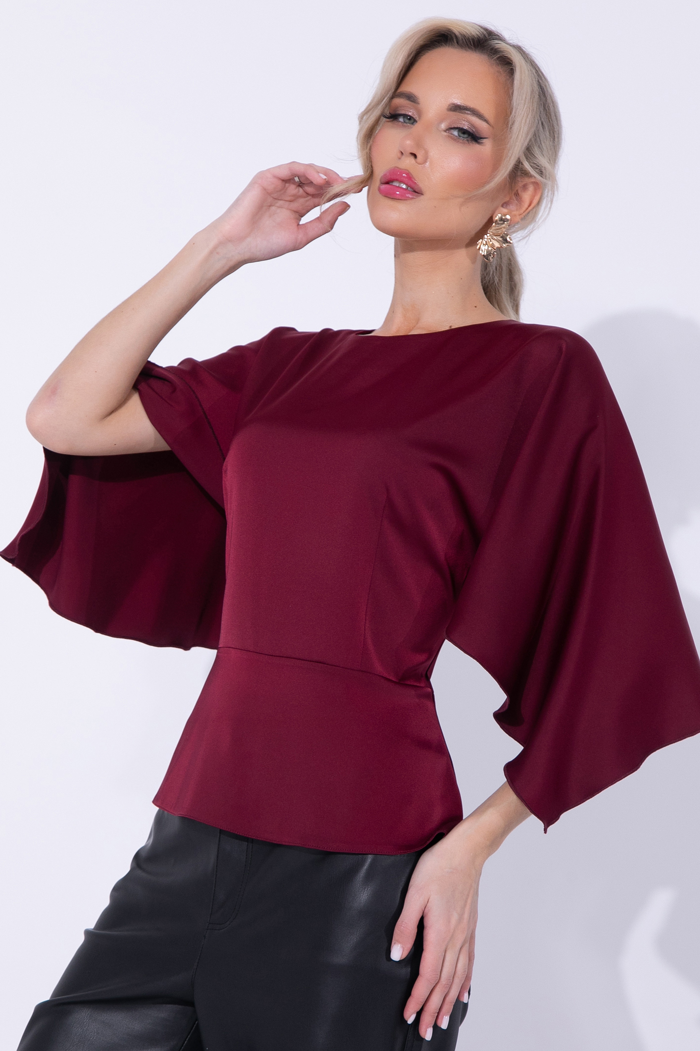 СТ. ЦЕНА 1250 руб//Блузон Колибри (бордовый)