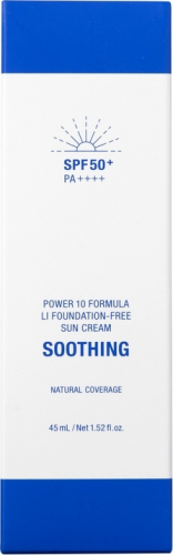 Солнцезащитный крем-праймер с тонирующим эффектом для лица SPF 50+ PA++++ Power 10 Formula LI Foundation-Free Sun Cream, 45 мл