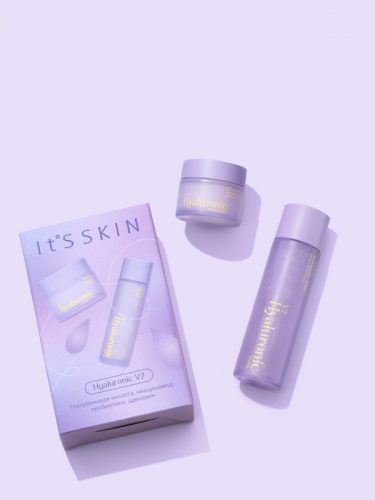 Набор It's Skin V7 Hyaluronic Крем + тонер, 150 мл + 50 мл, It's Skin, 150 мл + 50 мл