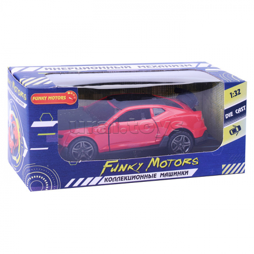 Красная инерционная машинка Купе die-cast,1:32, открывающиеся двери