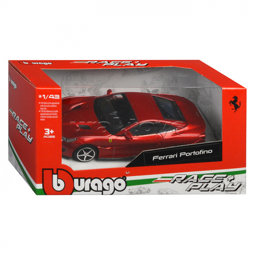 Машинка die-cast Ferrari Race&Play, красная №3, 1:43,