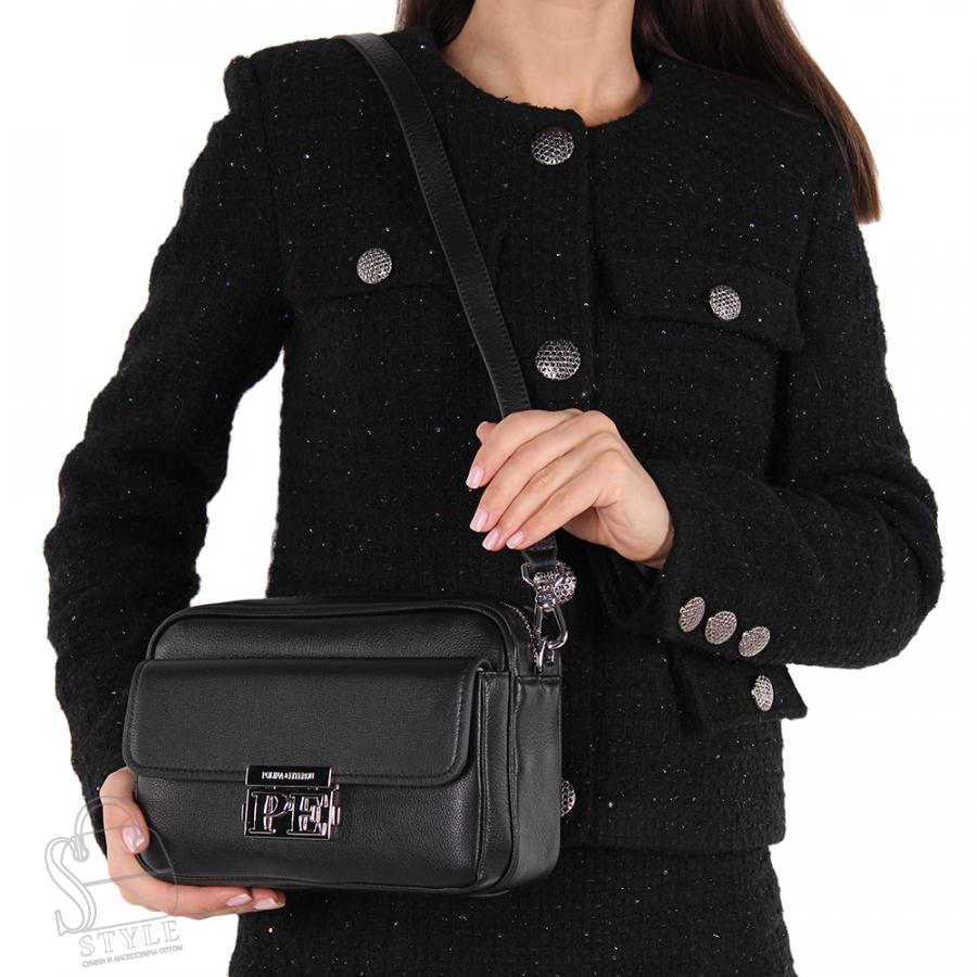 Сумка женская кожаная 3247Q black Polina&Eiterou/30 в Новосибирске