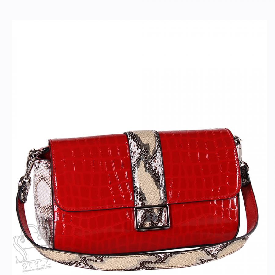 Сумка женская кожаная 1046-1TH red brown Polina&Eiterou/30