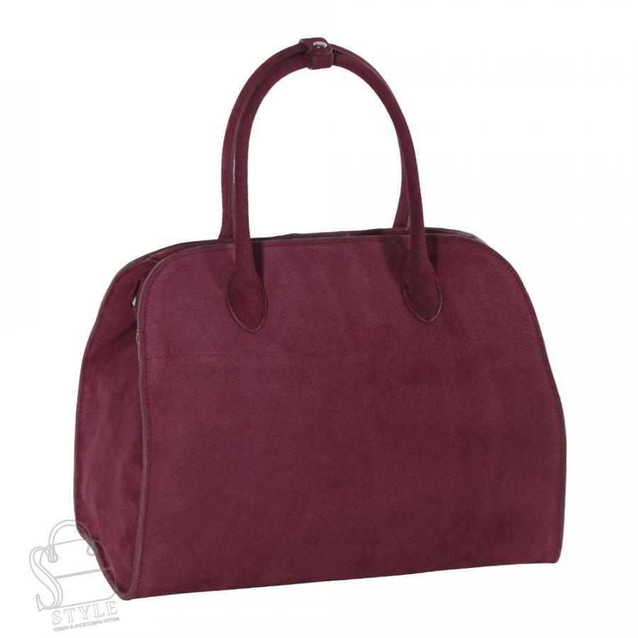 Сумка женская кожаная 6829NNAA wine red Natale Navetta/50(дефект)