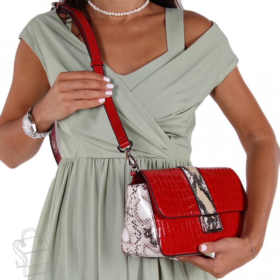 Сумка женская кожаная 1046-1TH red brown Polina&Eiterou/30