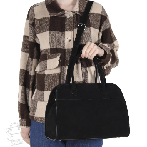 Сумка женская кожаная 6829NNAA black  Natale Navetta/50(дефект)