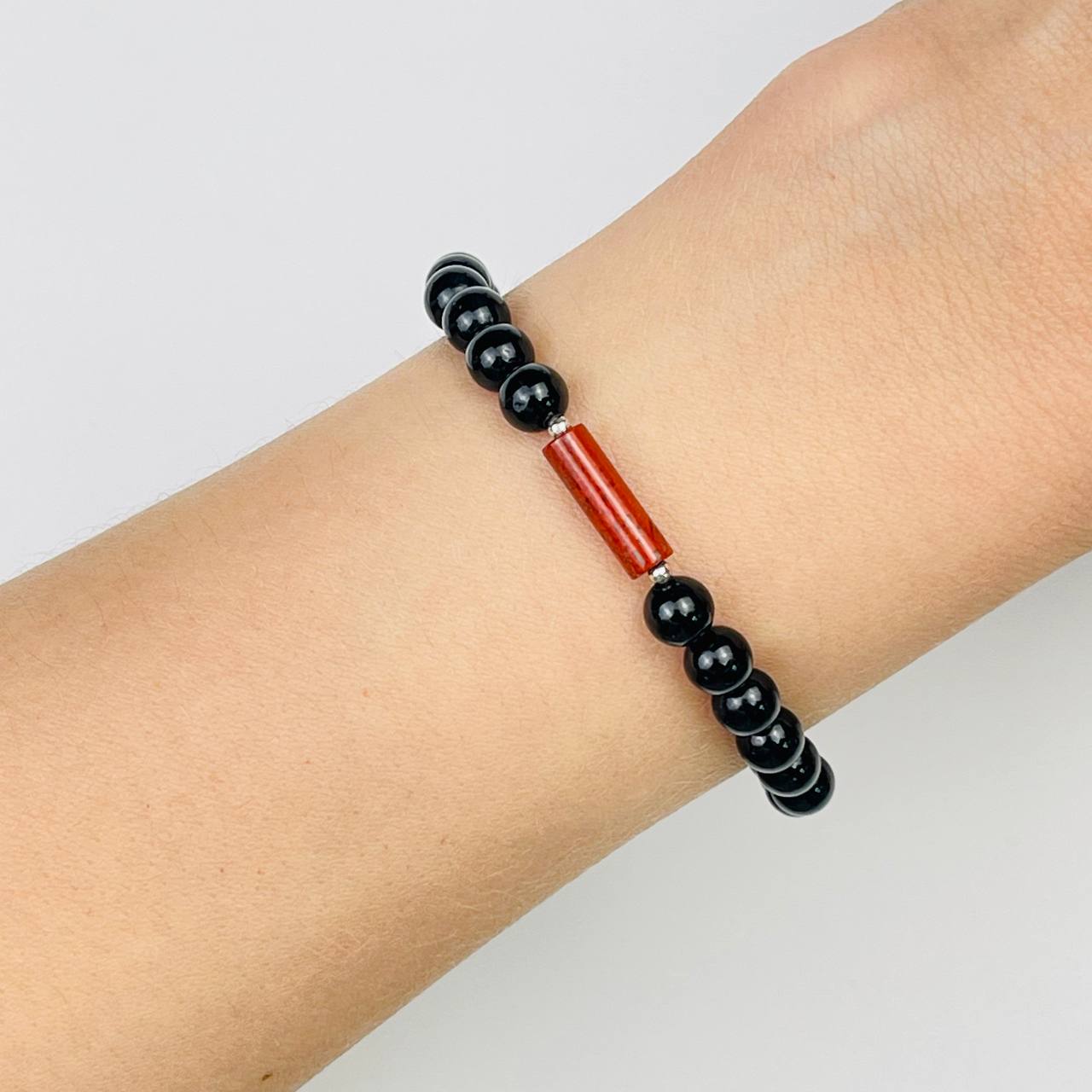 Радуга Самоцветов Браслет из черного Турмалина