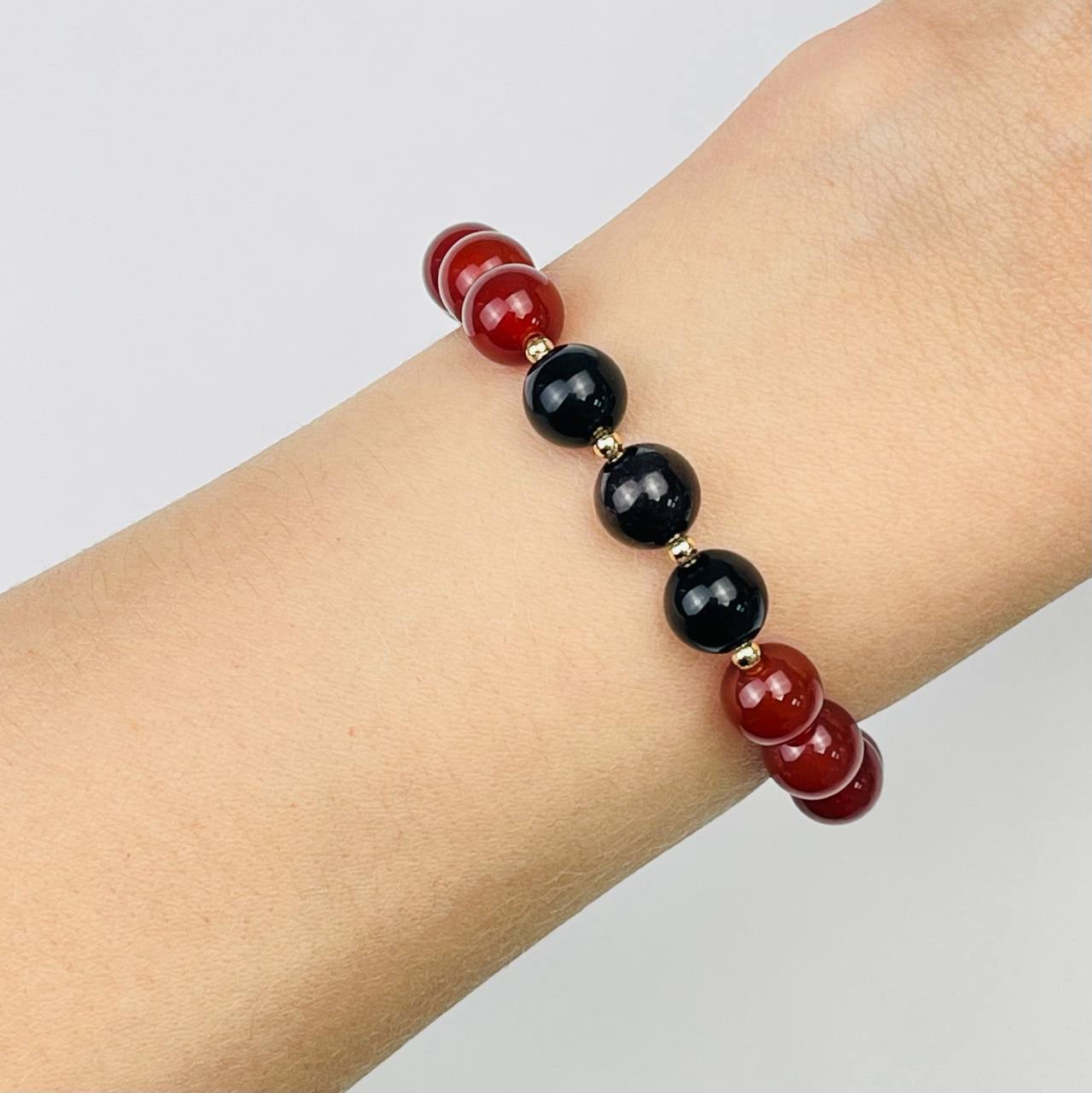 Радуга Самоцветов Браслет из Сердолика и Граната