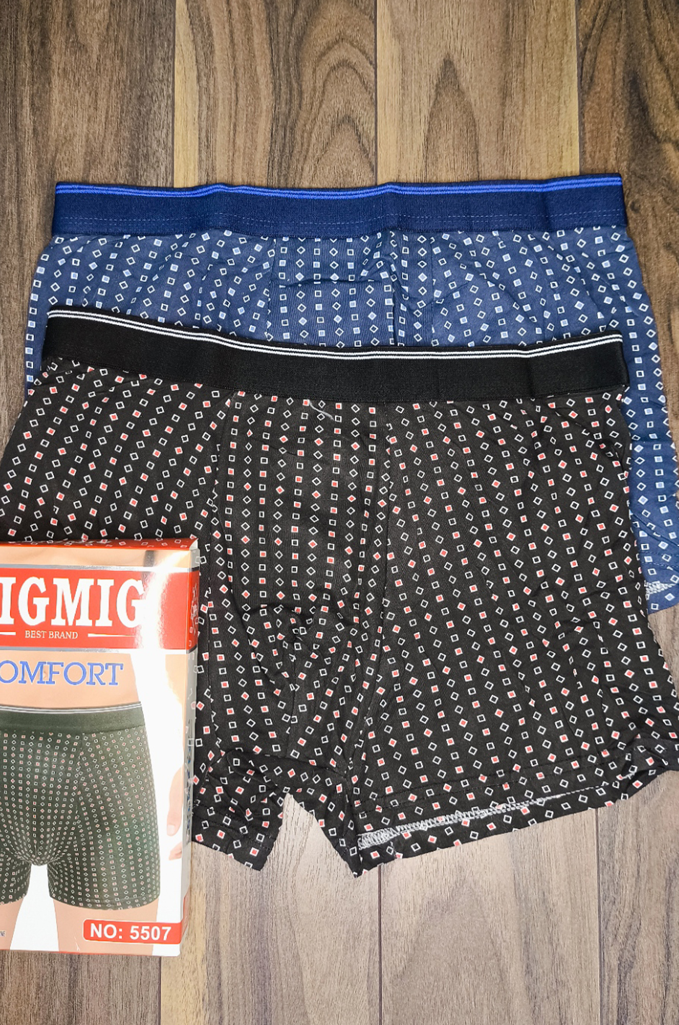 Боксеры мужские 5507, хлопок (цвета в ассортименте)