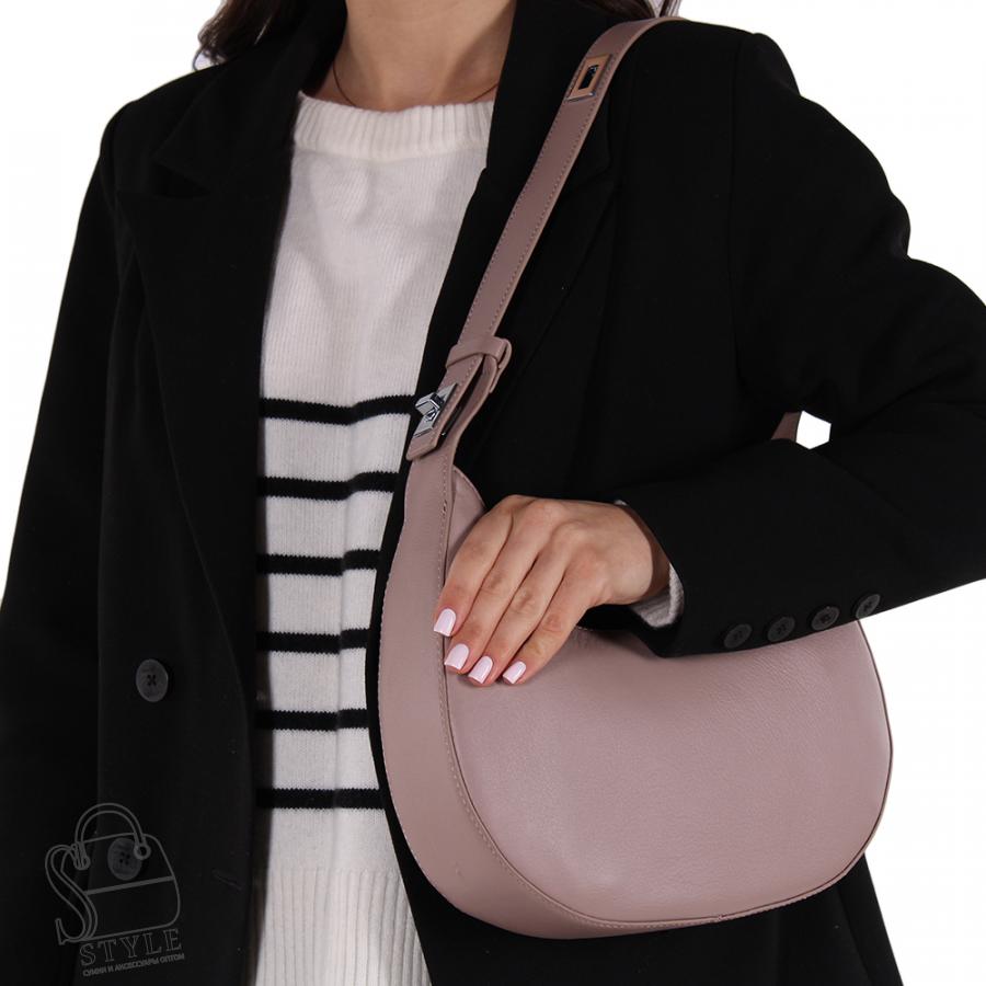 Сумка женская кожаная 5921Q apricot pink Polina&Eiterou/30