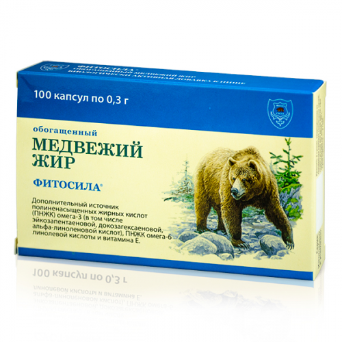 Медвежий жир обогащенный 100 капс. х 0,3 г - БАД, 
