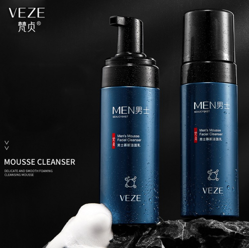 Мужская пенка-мусс для умывания с дозатором VEZE, 150 гр.