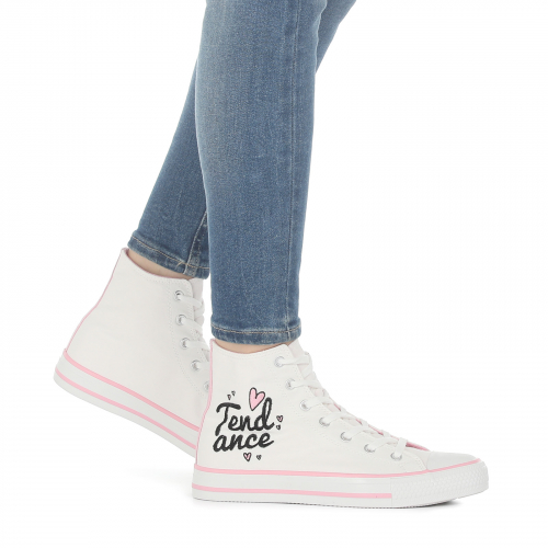 Женские высокие кеды TENDANCE VICTOR EMBROIDERY MID 2597432, белый
