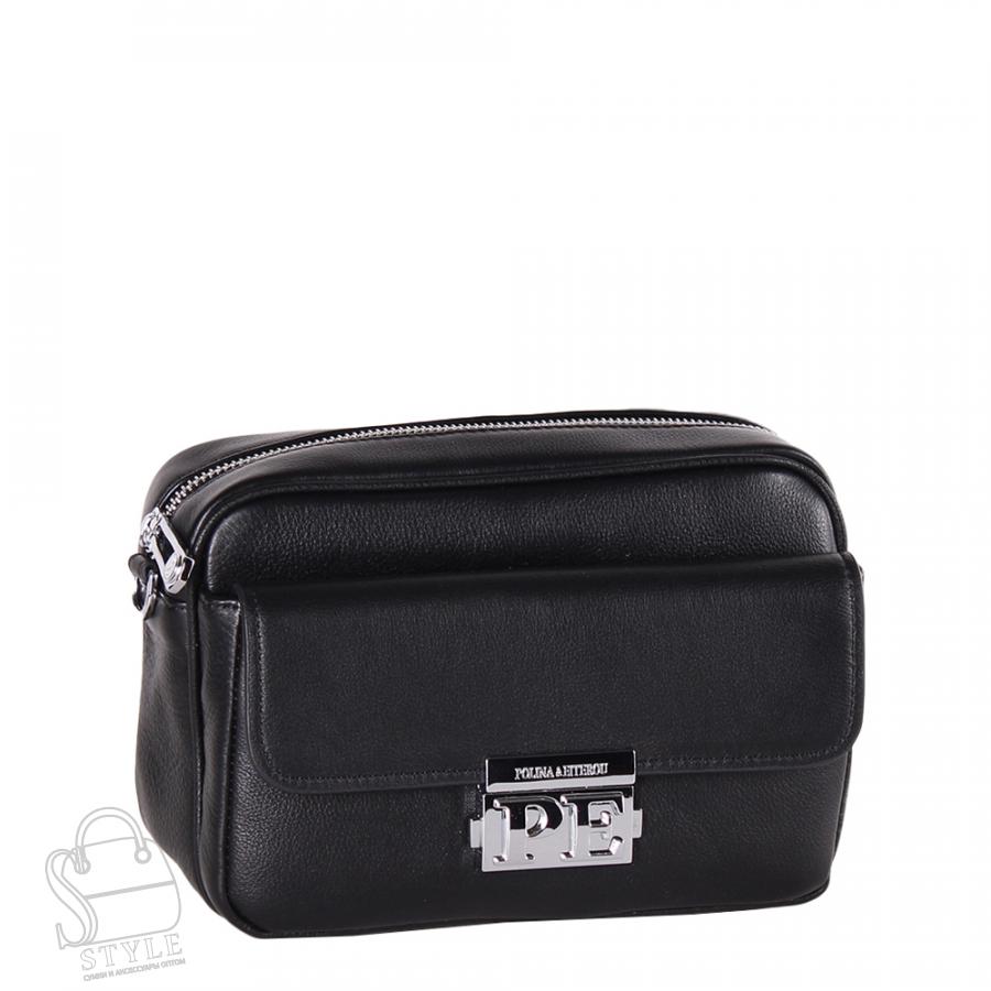 Сумка женская кожаная 3247Q black Polina&Eiterou/40