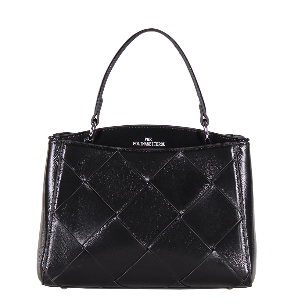 Сумка женская кожаная 1353Y black Polina&Eiterou/50