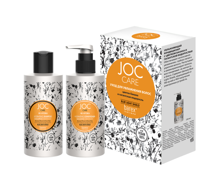Набор уход для увлажнения волос “RE-HYDRA” с цветком банана и гигантской водорос (шамп.+кон.)