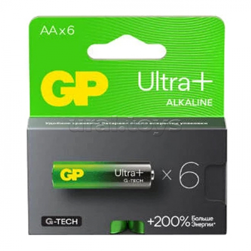 Батарейки алкалиновые GP Ultra Plus GP15AUPA21-2CRB6 G-TECH LR6 BL6