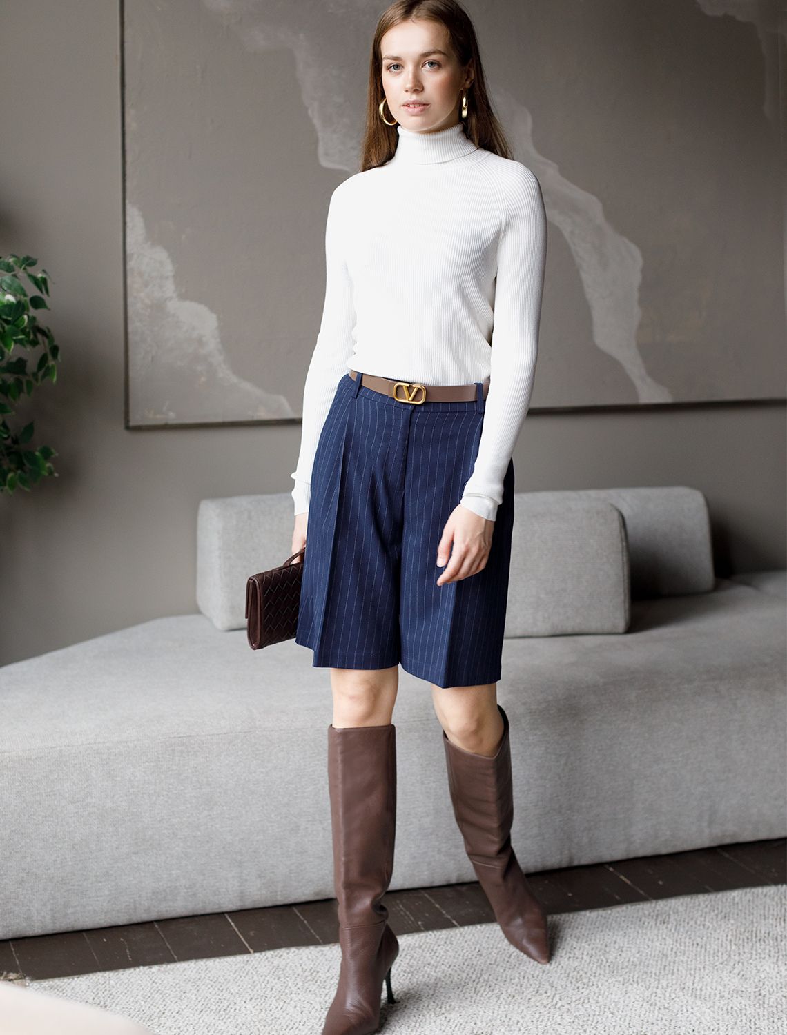 Шорты из костюмной ткани D28.053 темно-синий