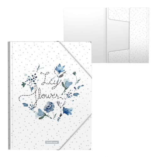  АКЦИЯ 145р. 300р.Папка на резинках пластиковая ErichKrause Frozen Beauty, A4 (в пакете по 4 шт.)