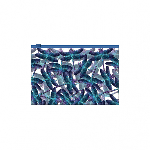  АКЦИЯ 17р. 200р.Zip-пакет пластиковый ErichKrause® Neon Dragonflies, B5 (в пакете по 12 шт.)