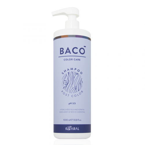 KAARAL Шампунь-стабилизатор цвета для волос / BACO SHAMPOO Post Color Ph 3.5 LT1 1000 мл