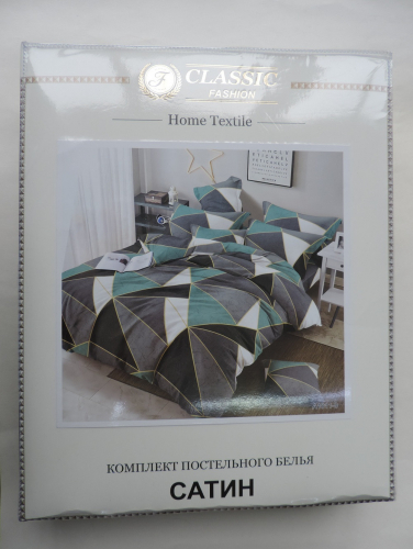 КПБ (нав. 70*70) полисатин, геометрия диз.в ассортименте (4)