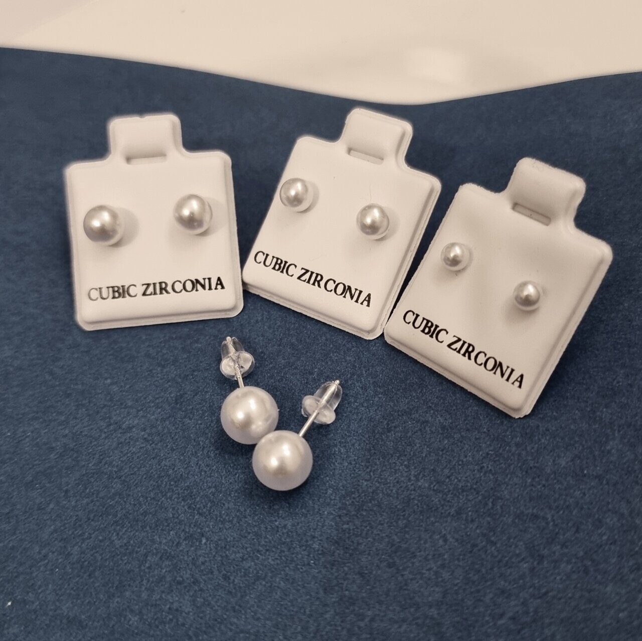 Серьги жемчужные с замком из серебра, 4 шт, арт. 706.662