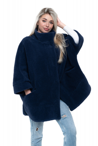 ПОНЧО WOOL цвет Индиго (р. 40-58)