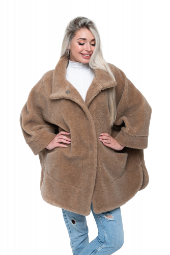 ПОНЧО WOOL  CAMEL цвет Кемел (р. 40-58)