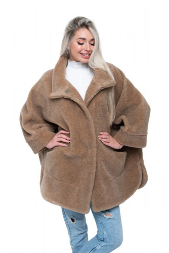 ПОНЧО WOOL  CAMEL цвет Кемел (р. 40-58)