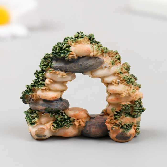 Фигурка для флорариума полистоун «Каменная арка», 5.5×2.2×5 см