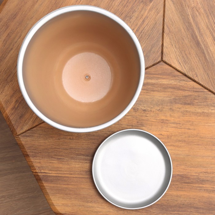 Горшок для цветов «Серебро», керамический, с поддоном, 8 л, серебристый