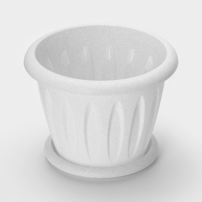 Горшок для цветов с поддоном «Фелиция», 10.4 л, d=31.9 см, h=24.5 см, пластиковый, цвет мраморный