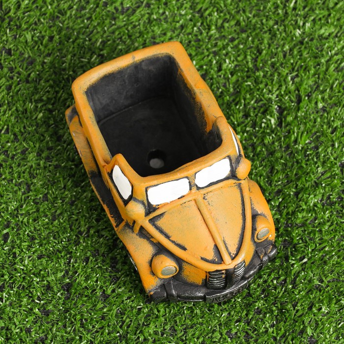 Горшок для цветов «Грузовичок» керамический, 250 мл, 15.4×9×8 см, бежевый