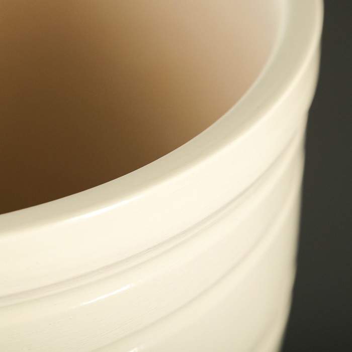 Горшок для цветов «Туман», 2.4 л, d=17.5 см, h=17.5 см, керамический, с поддоном