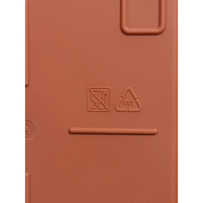 Горшок для цветов с поддоном «Квадро», 12.2 л, пластиковый, терракотовый