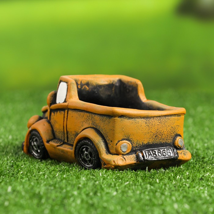 Горшок для цветов «Грузовичок» керамический, 250 мл, 15.4×9×8 см, бежевый