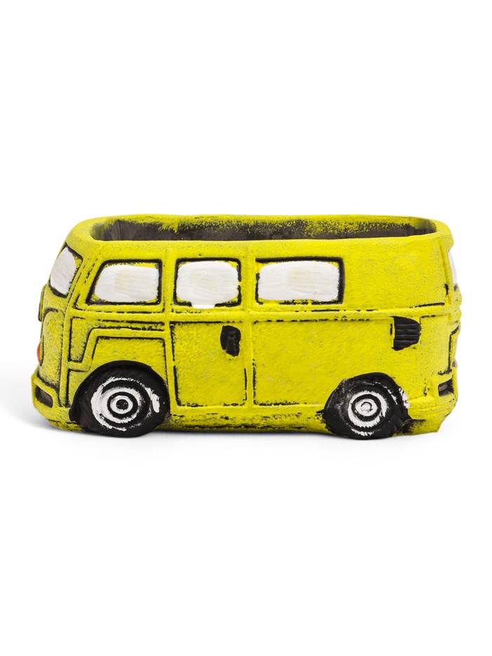 Горшок для цветов «Автобус», 300 мл, 13×7.5×6.4 см, керамика, жёлтый
