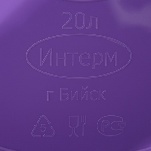 Таз хозяйственный круглый, 20 л, пластик, МИКС