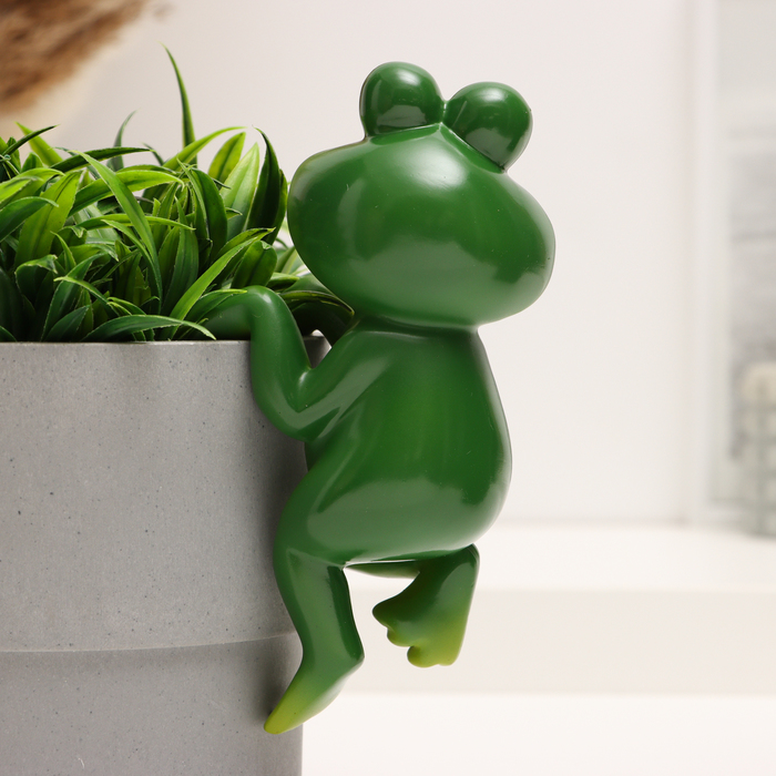 Фигурка для флорариума TAKE IT EASY «Лягушка Квак», декор на кашпо, 10×8×16 см
