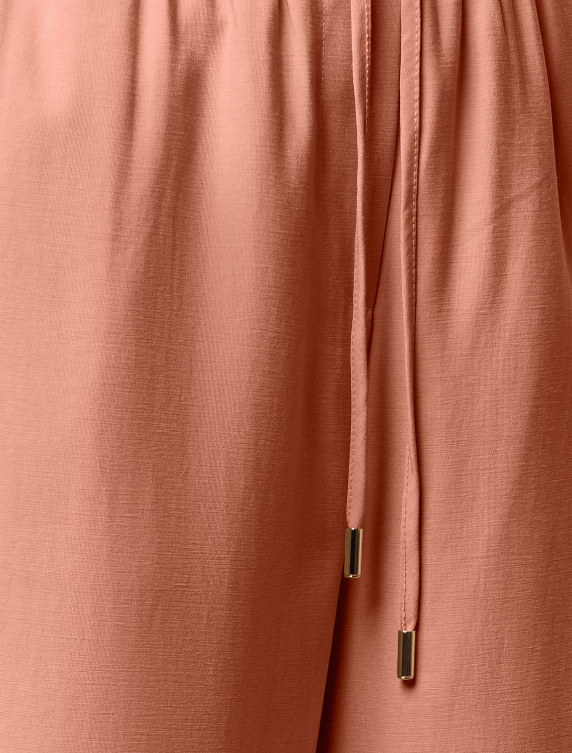 Свободные брюки из плотного лиоцелла на резинке D24.261 дымчато-коралловый