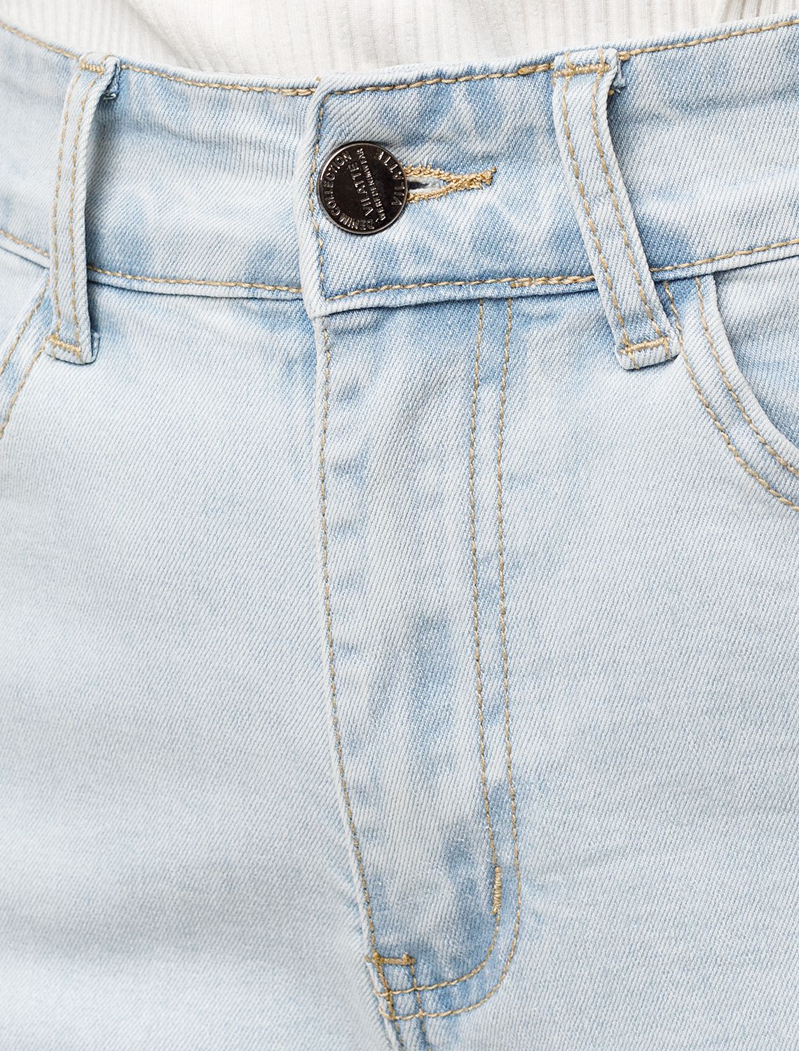 Шорты-бермуды из эластичного денима D58.021 голубой