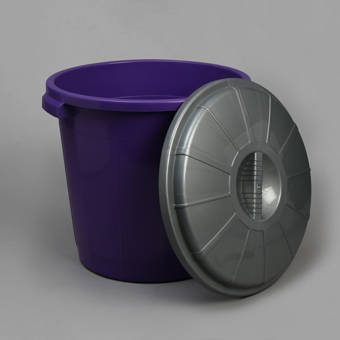 Бак хозяйственно - бытовой «Колор», 50 л, полипропилен, с крышкой, МИКС