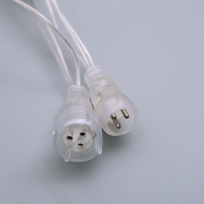 УЦЕНКА Гирлянда «Бахрома», 3×0.6 м, IP44, УМС, 160 LED, 220 В, прозрачная нить, свечение жёлтое