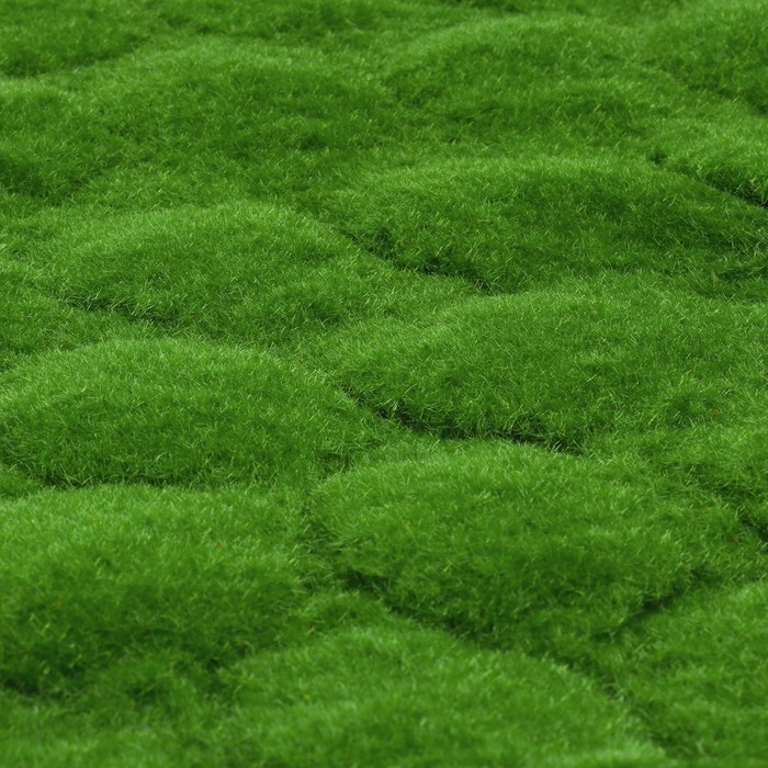 Мох искусственный, декоративный, полотно 1×1 м, рельефный, бугры, зелёный, Greengo