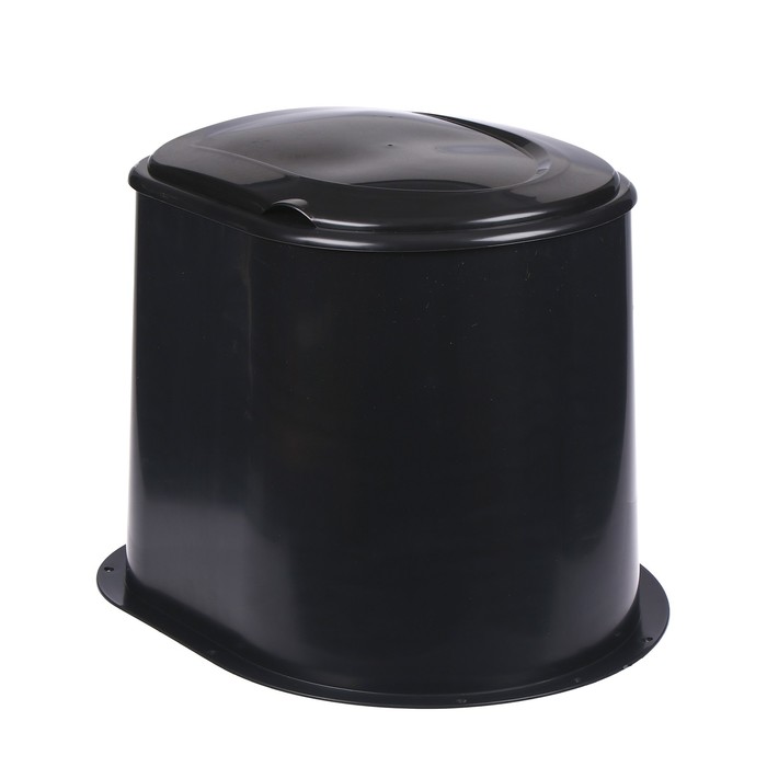 Туалет дачный, h=35 см, без дна, с отверстиями для крепления к полу, чёрный