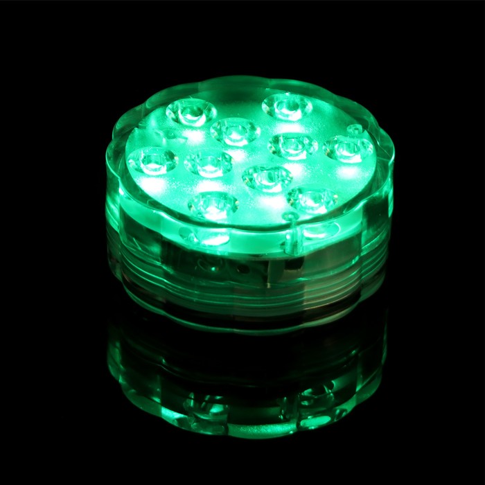 Светильник подводный, 10 LED, 3 Вт, IP68, RGB, от батареек 3хААА (не в компл.)
